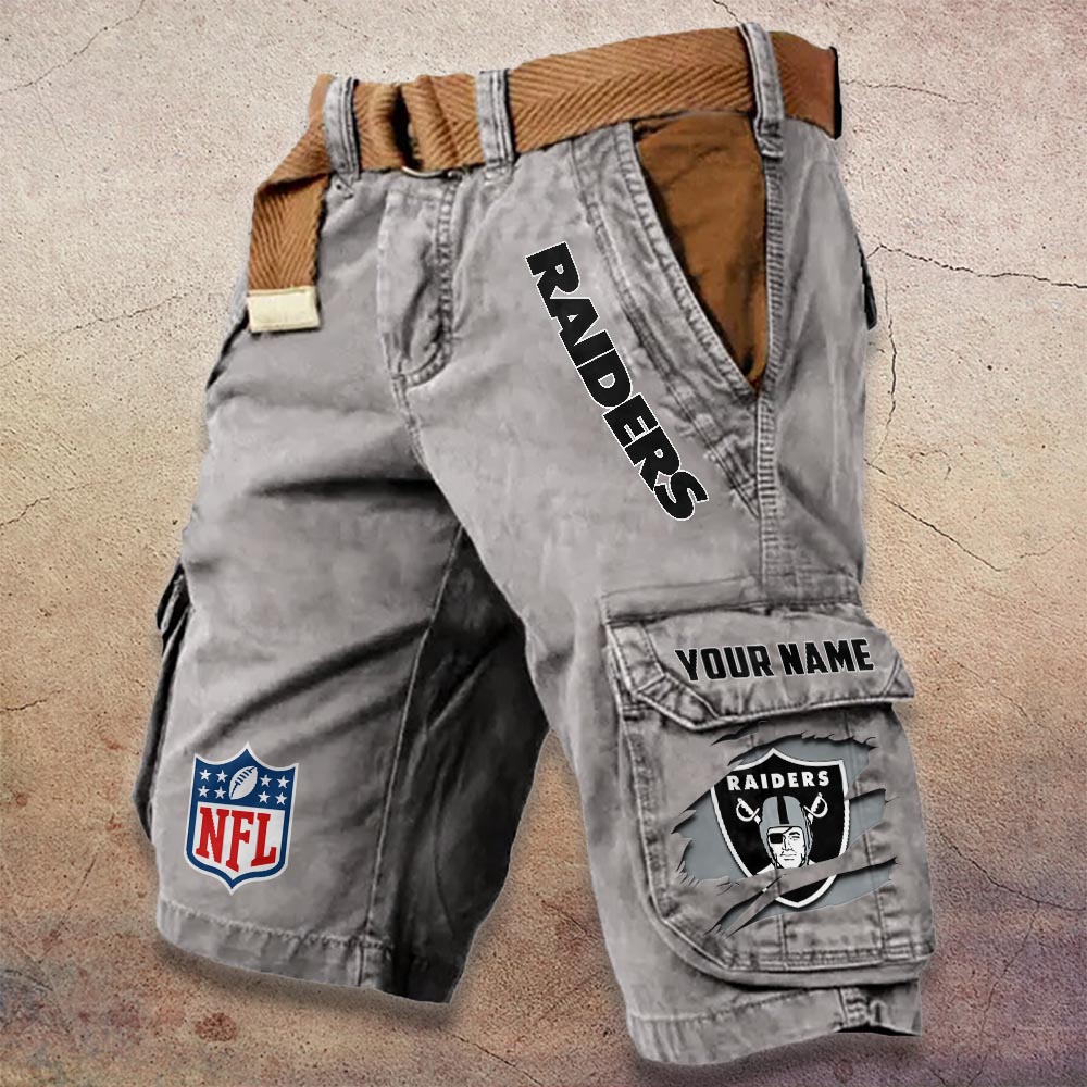 Sportswearmerch Las Vegas Raiders NFL Denim Short For Fan