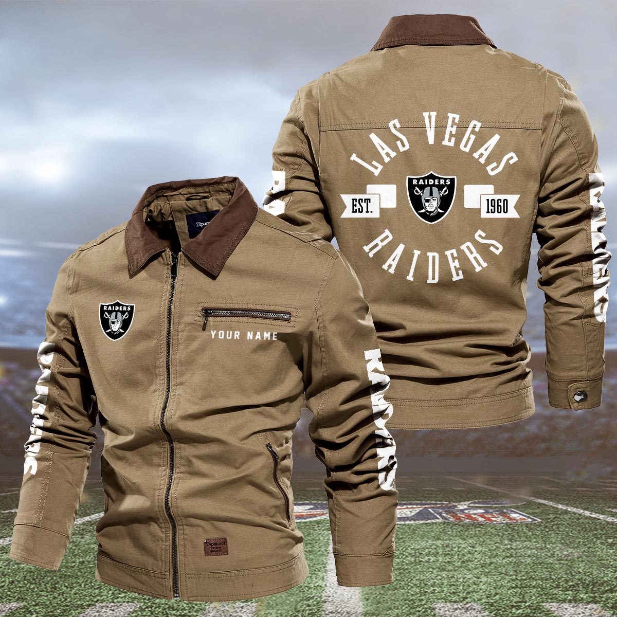 Sportswearmerch Las Vegas Raiders NFL Lapel Jacket For Fan