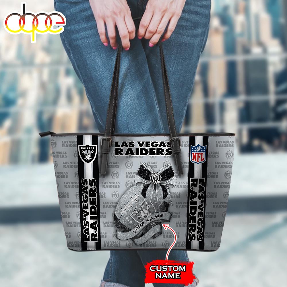 Sportswearmerch Las Vegas Raiders NFL Leather Tote Bag For Fan