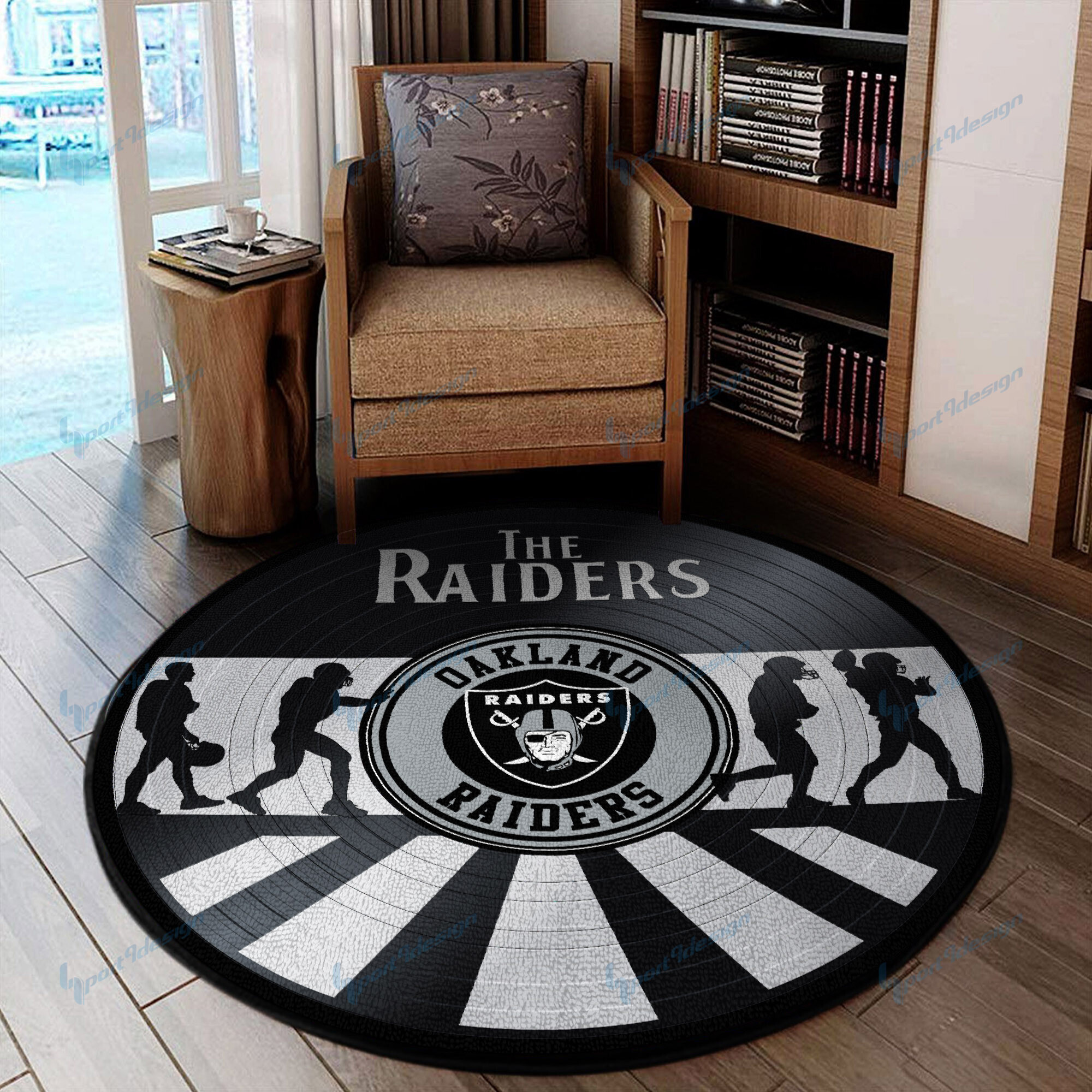 Sportswearmerch Las Vegas Raiders NFL Round Rug For Fan