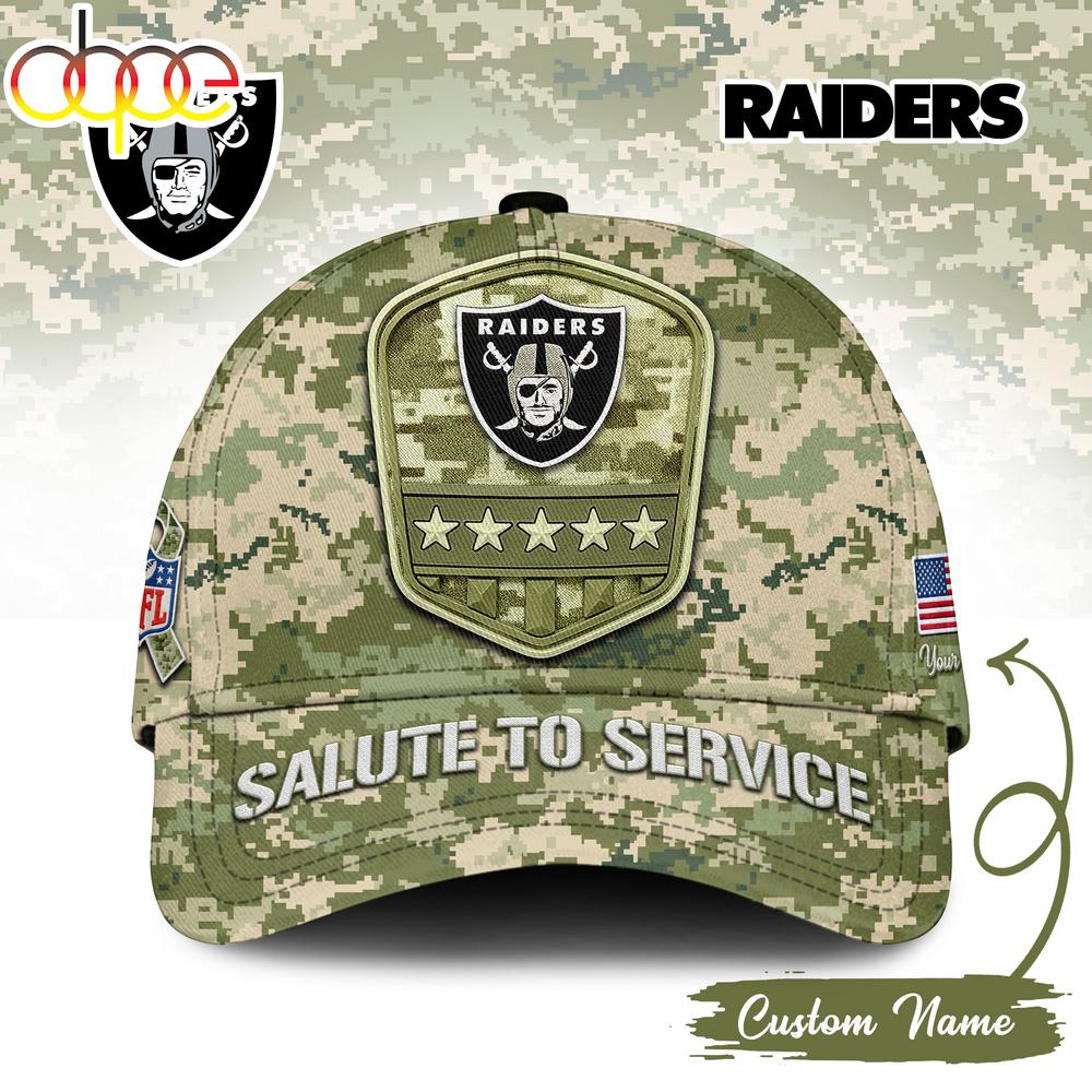 Sportswearmerch Las Vegas Raiders NFL Salute To Service Classic Cap For Fan