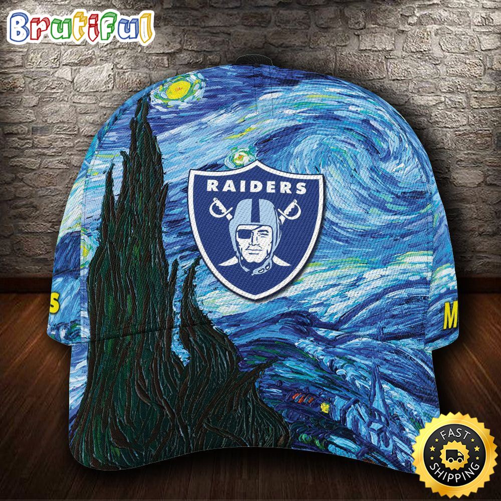 Sportswearmerch Las Vegas Raiders NFL Van Gogh Classic Cap For Fan