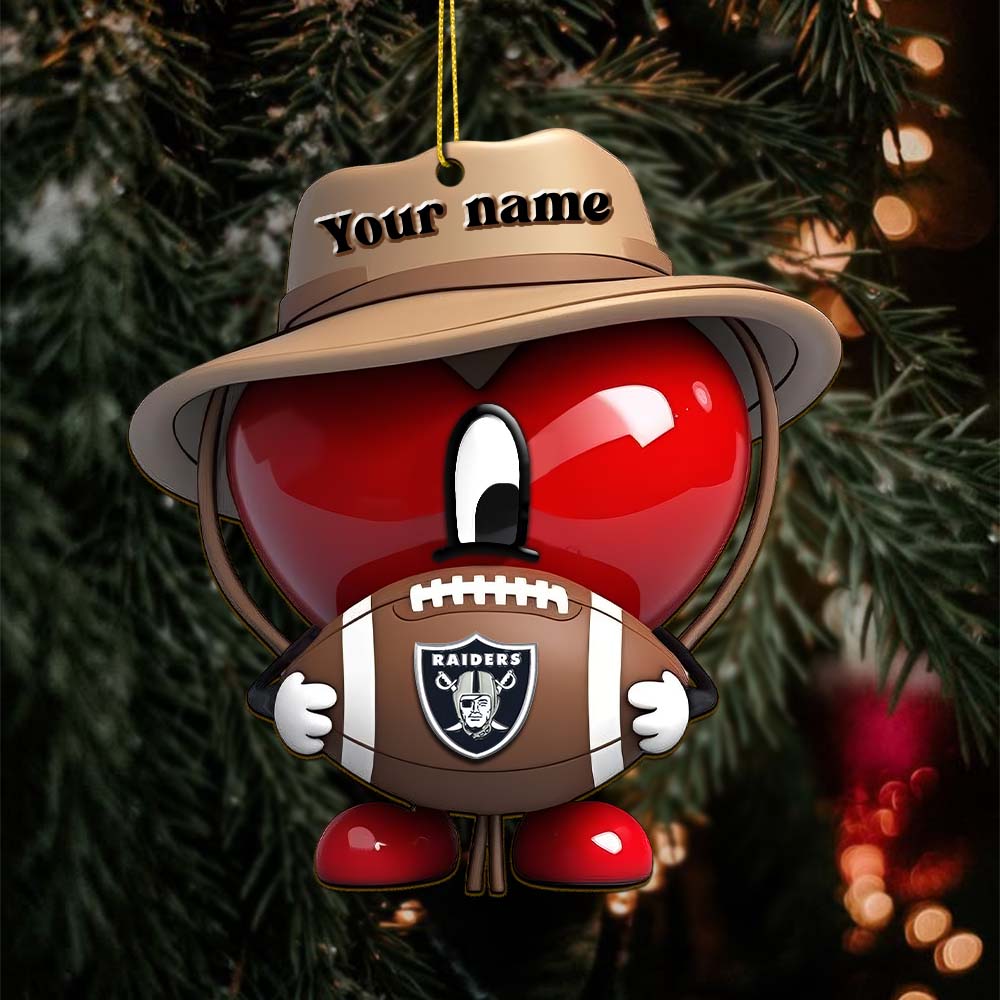 Sportswearmerch Las Vegas Raiders NFL x Bad Bunny Acrylic Ornament Gift For Fans