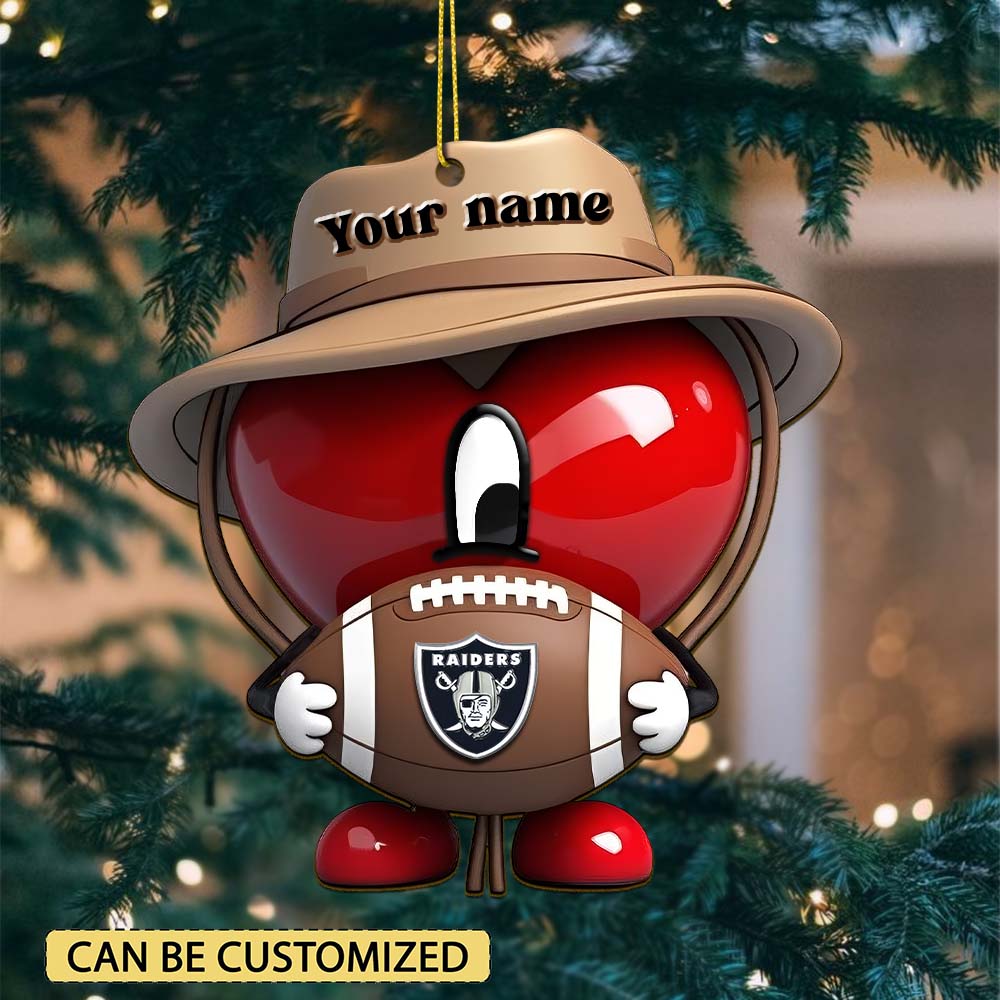 Sportswearmerch Las Vegas Raiders NFL x Bad Bunny Acrylic Ornament Gift For Fans