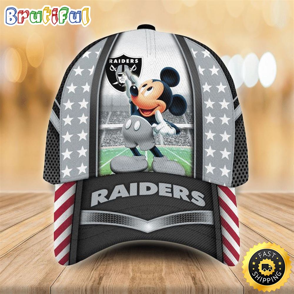 Sportswearmerch Las Vegas Raiders NFL x Mickey Mouse Classic Cap For Fan