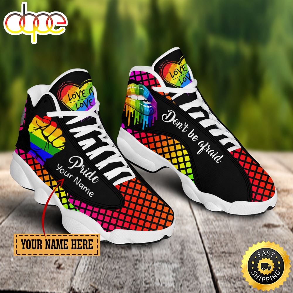 Sportswearmerch LGBT Don't Be Afraid AJ13 Sneakers Shoes For Men And Women