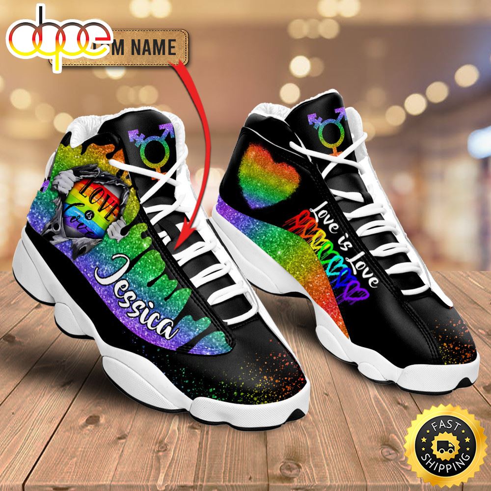 Sportswearmerch LGBT Love Is Love AJ13 Sneakers Shoes For Men And Women