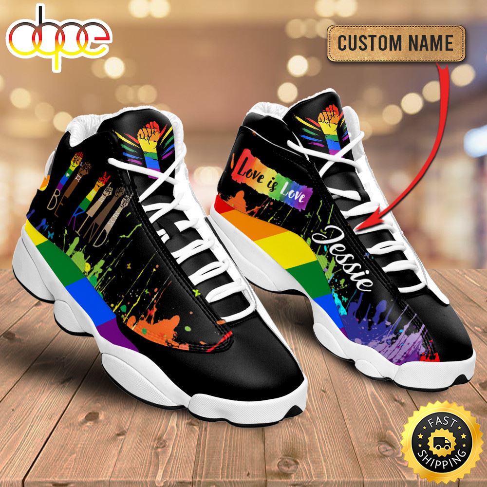Sportswearmerch LGBT Love Is Love Be Kind AJ13 Sneakers Shoes For Men And Women