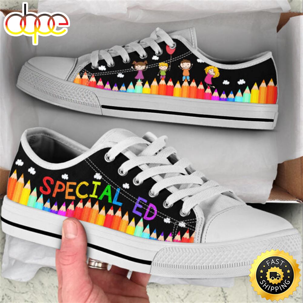Sportswearmerch LGBT Special Ed Abc Black Low Top Canvas Sneakers Shoes For Men And Women