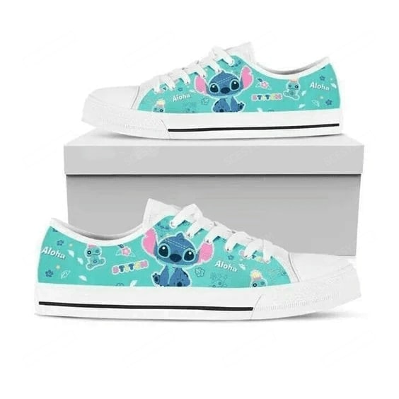 Sportswearmerch Limited Edition Lilo And Stitch Disney Low Top Canvas Sneakers Shoes For Men And Women