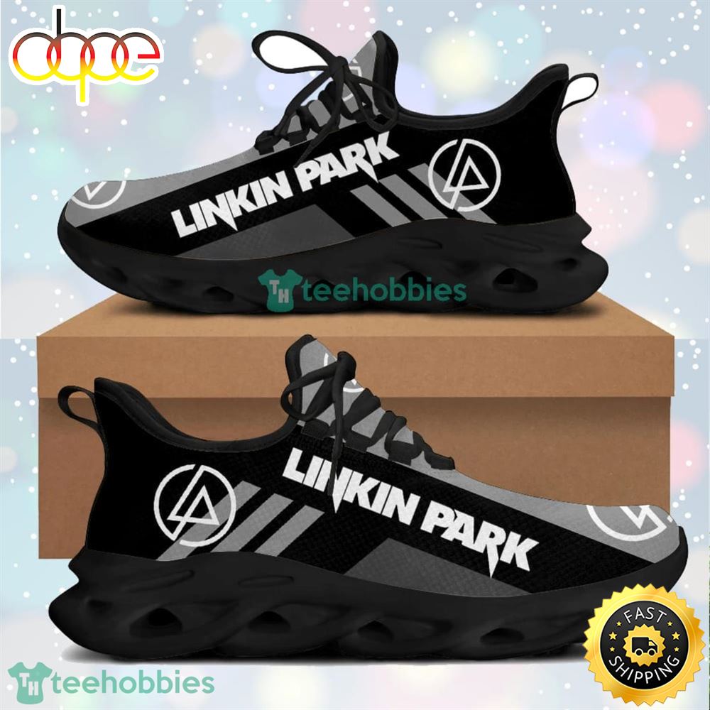 Sportswearmerch Linkin Park Music Grey Striped Max Soul Shoes Sneakers For Men And Women