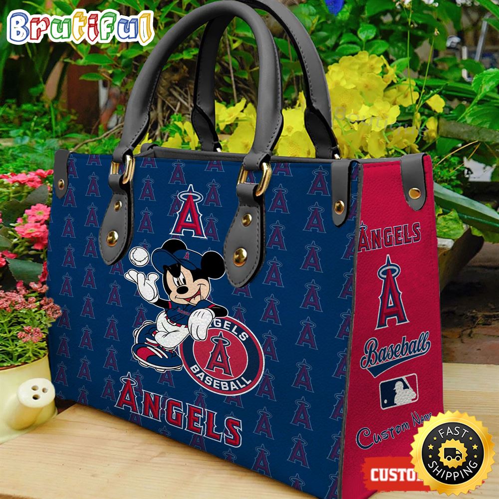 Sportswearmerch Los Angeles Angels MLB x Mickey Leather Handbag For Fan