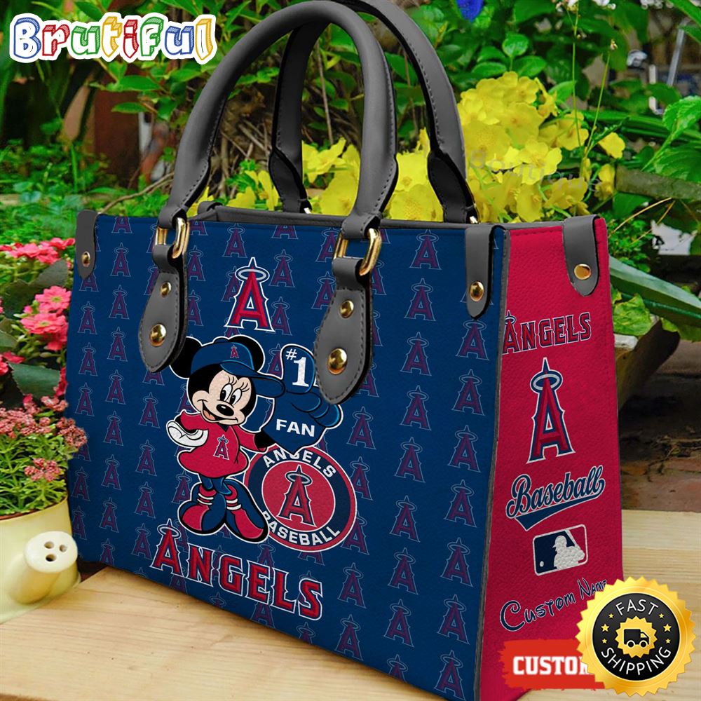Sportswearmerch Los Angeles Angels MLB x Minnie Leather Handbag For Fan