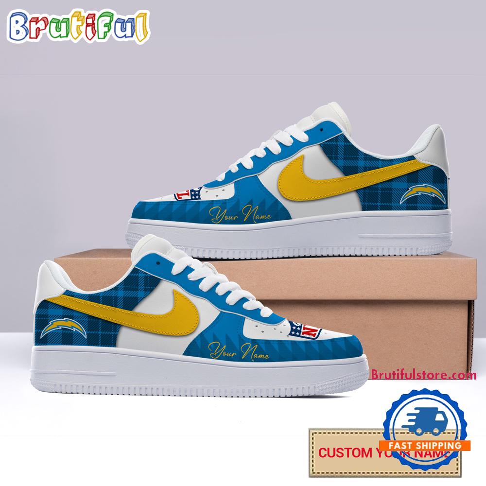 Sportswearmerch Los Angeles Charger NFLs Christmas Logo Pattern Custom Air Low-Top Shoes For Men And Women