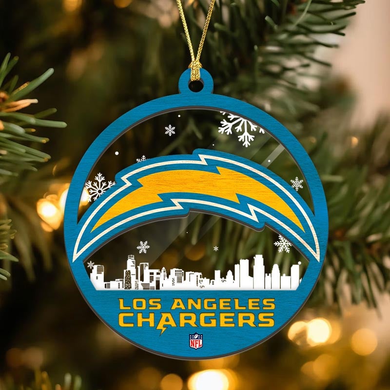 Sportswearmerch Los Angeles Chargers NFL Acrylic Mix Wooden Ornament Gift For Fans