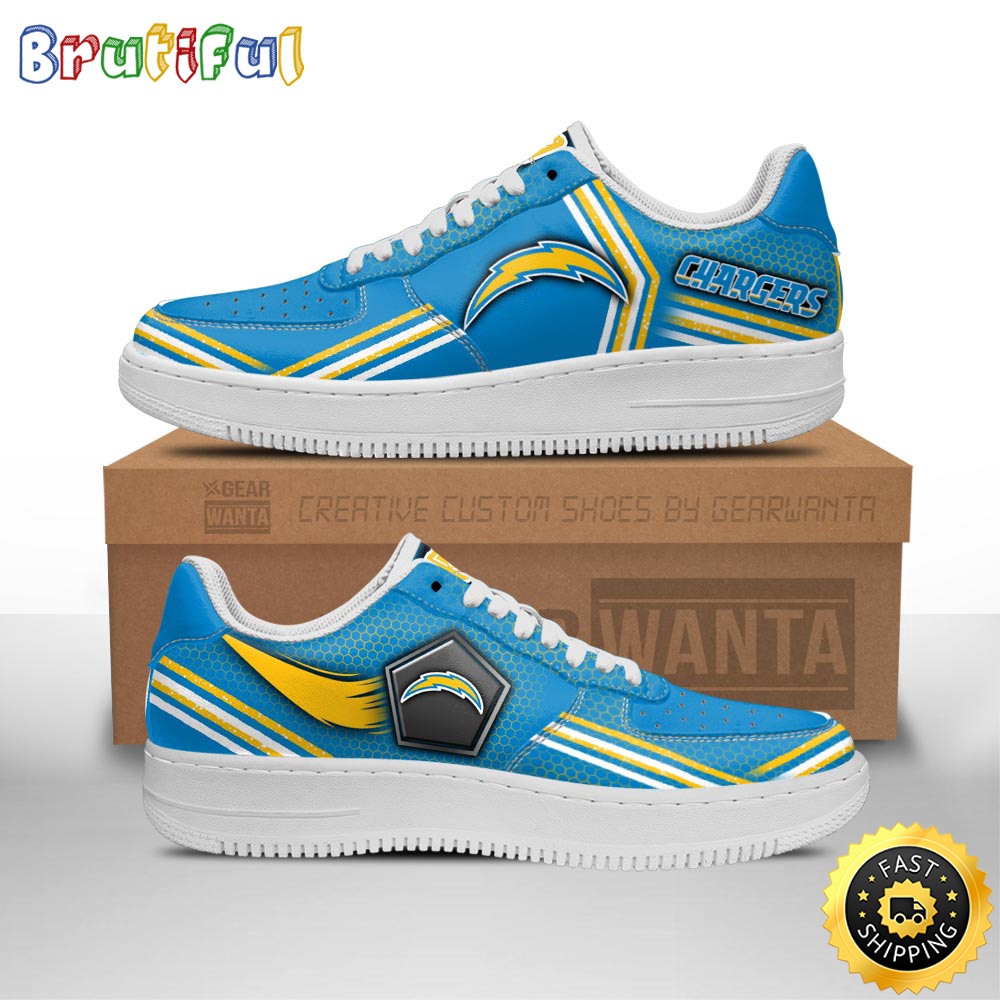 Sportswearmerch Los Angeles Chargers NFL Air Low-Top Sneakers Shoes For Men And Women