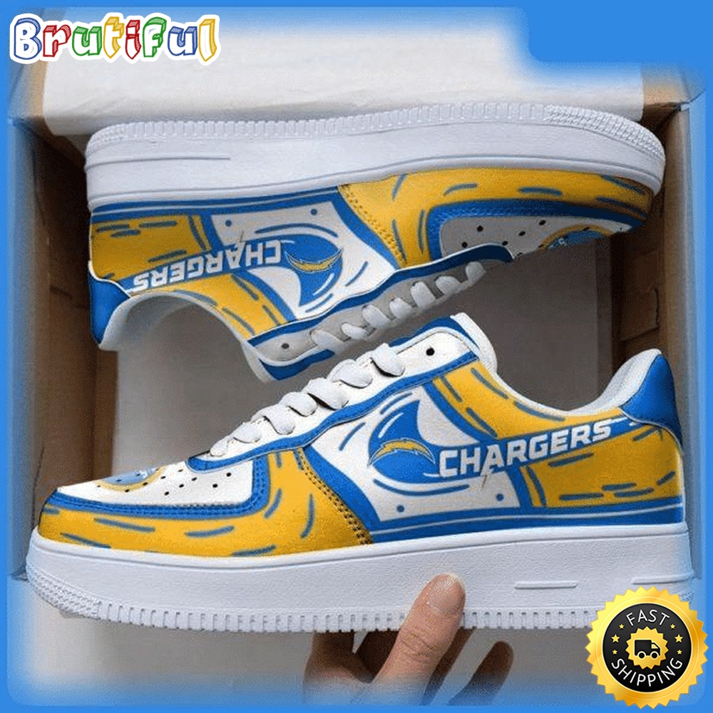 Sportswearmerch Los Angeles Chargers NFL Air Low-Top Sneakers Shoes For Men And Women
