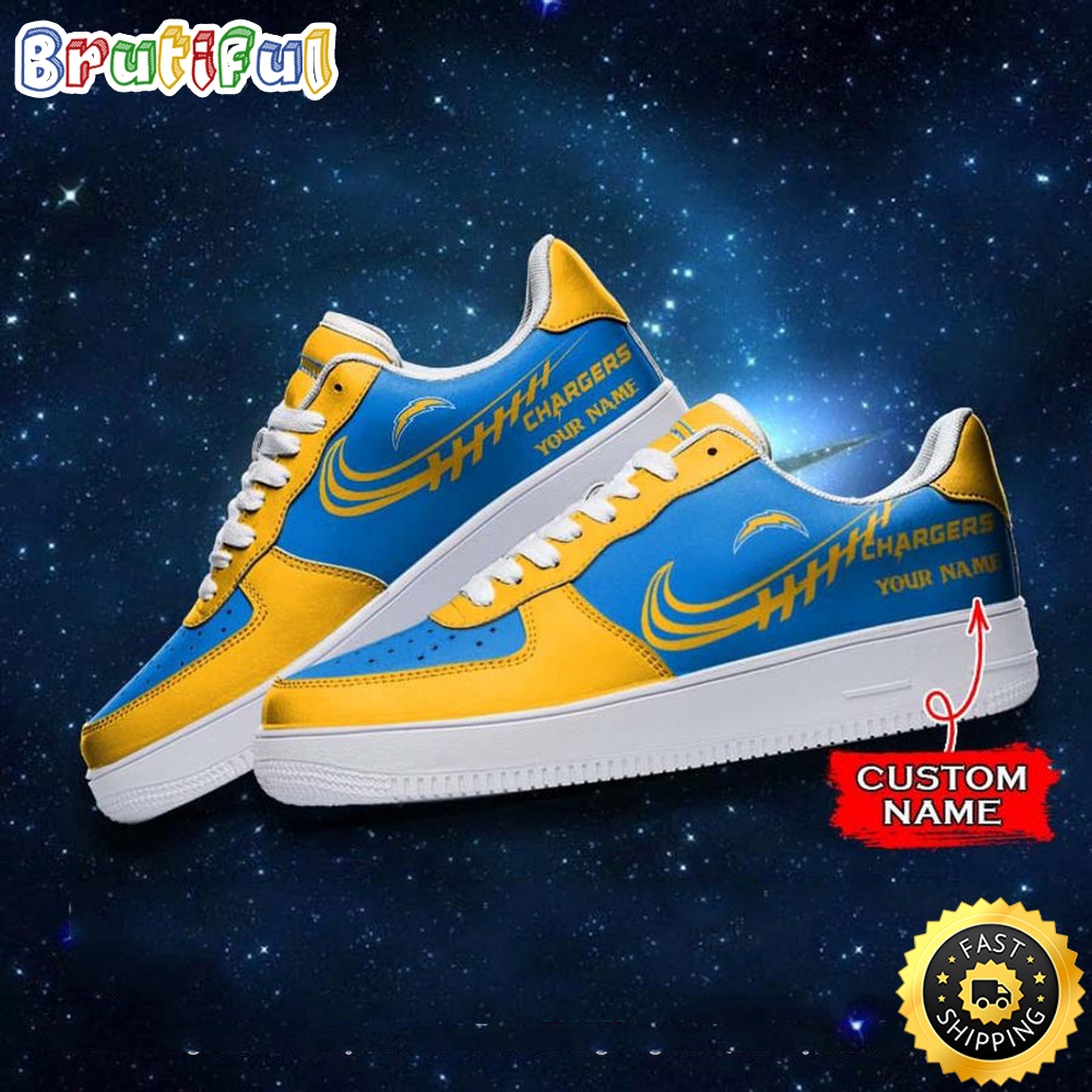 Sportswearmerch Los Angeles Chargers NFL Air Low-Top Sneakers Shoes For Men And Women