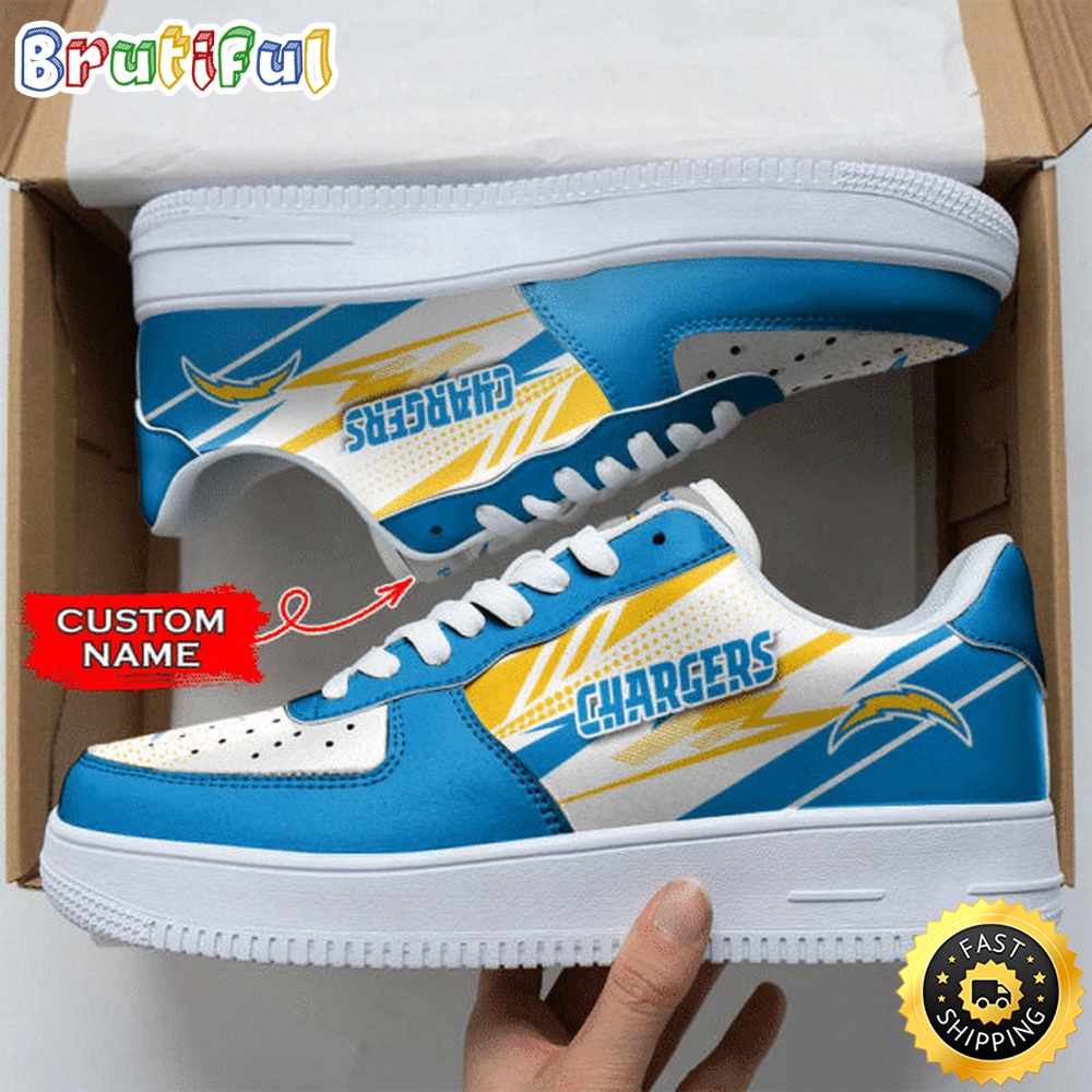 Sportswearmerch Los Angeles Chargers NFL Air Low-Top Sneakers Shoes For Men And Women