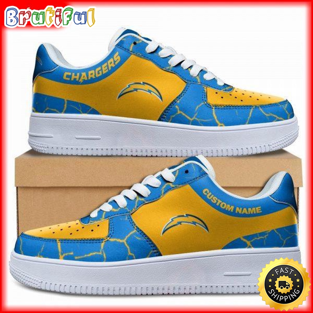 Sportswearmerch Los Angeles Chargers NFL Air Low-Top Sneakers Shoes For Men And Women