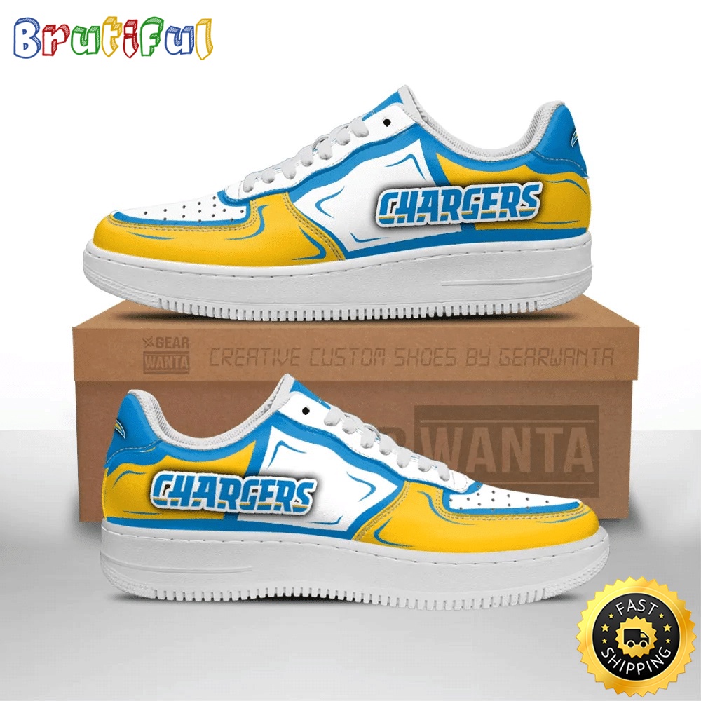 Sportswearmerch Los Angeles Chargers NFL Air Low-Top Sneakers Shoes For Men And Women