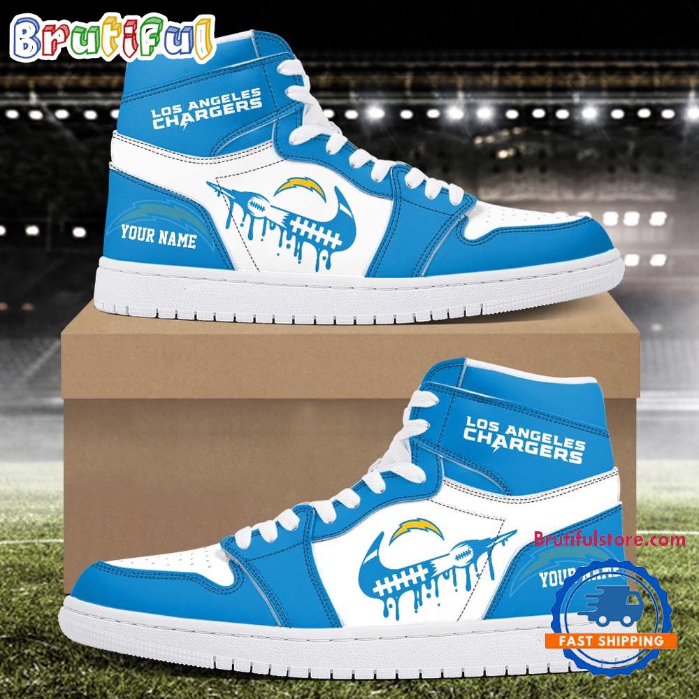 Sportswearmerch Los Angeles Chargers NFL AJ1 High Sneakers Shoes For Men And Women