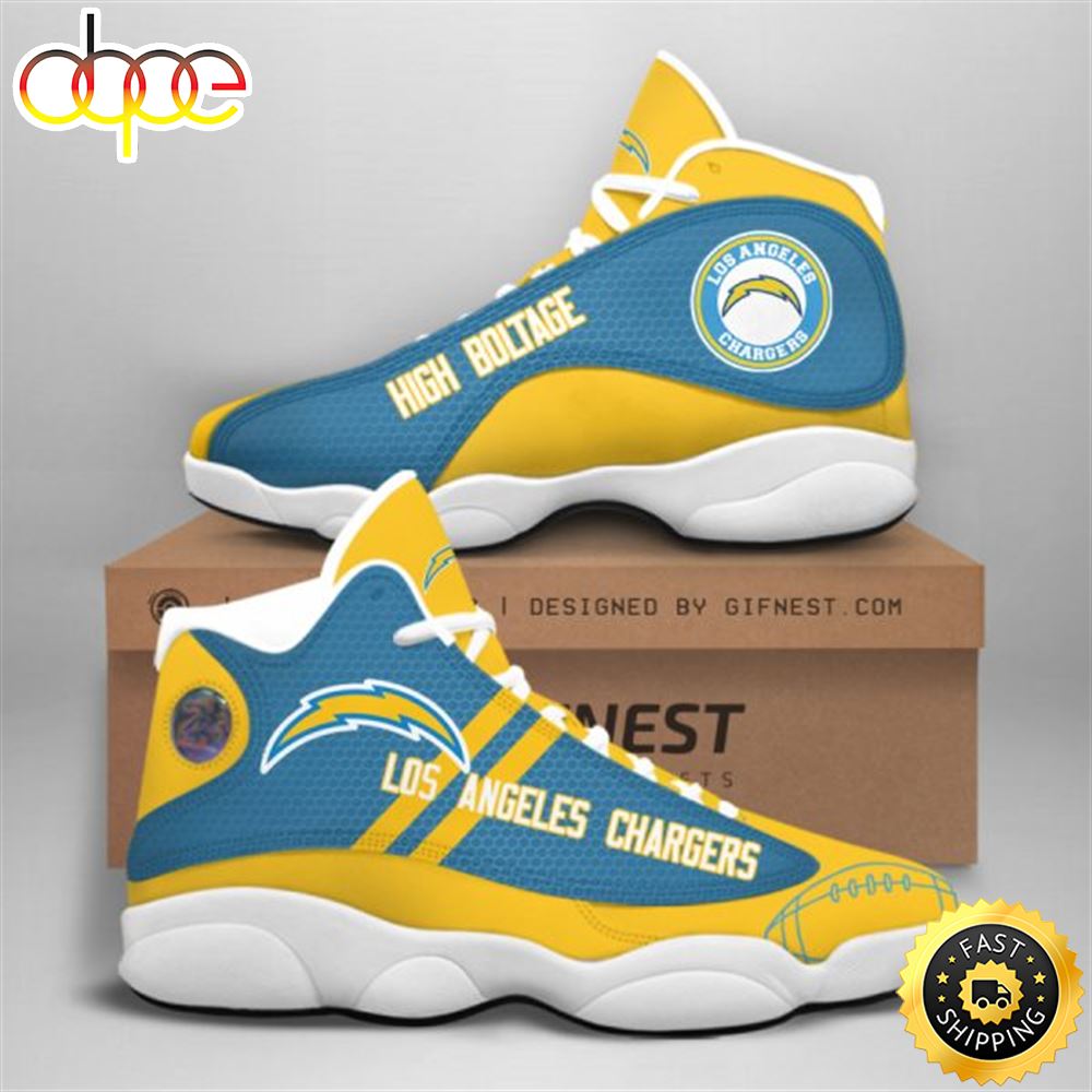 Sportswearmerch Los Angeles Chargers NFL AJ13 Sneakers Shoes For Men And Women