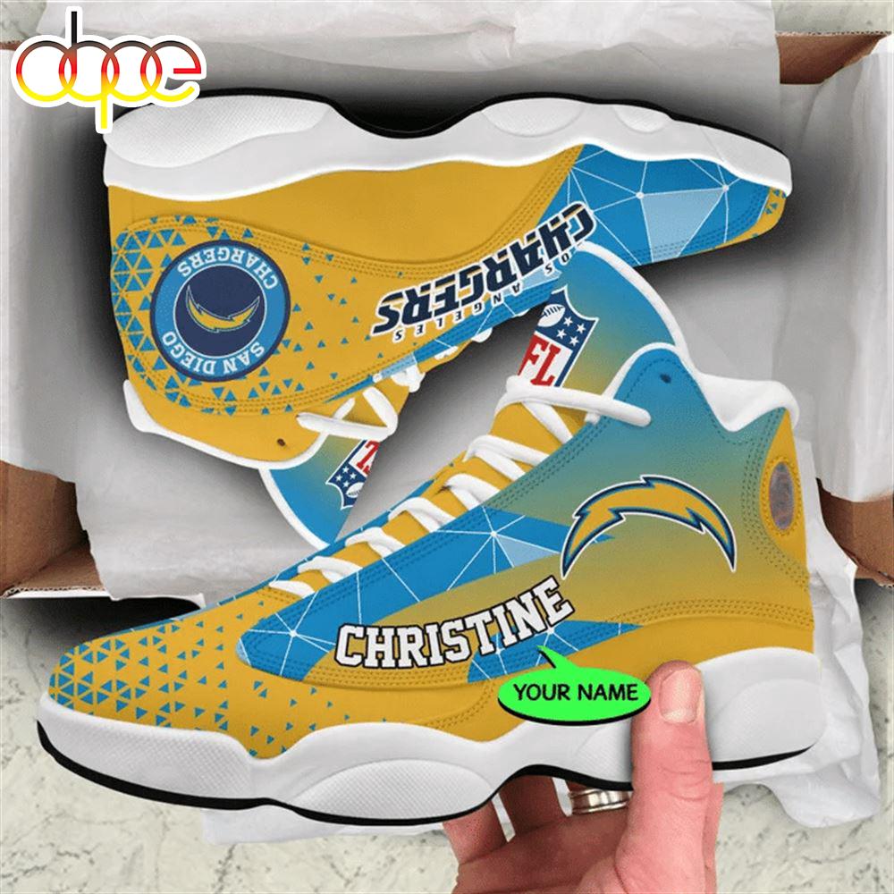 Sportswearmerch Los Angeles Chargers NFL AJ13 Sneakers Shoes For Men And Women