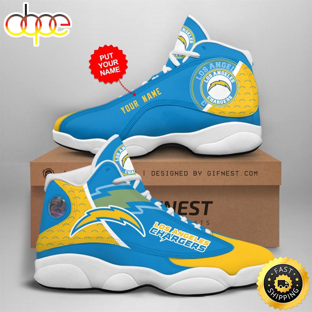 Sportswearmerch Los Angeles Chargers NFL AJ13 Sneakers Shoes For Men And Women