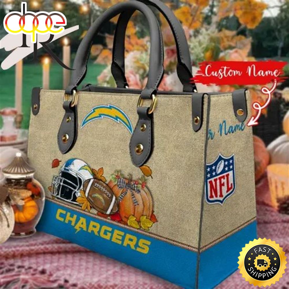 Sportswearmerch Los Angeles Chargers NFL Autumn Women Leather Hand Bag For Fan