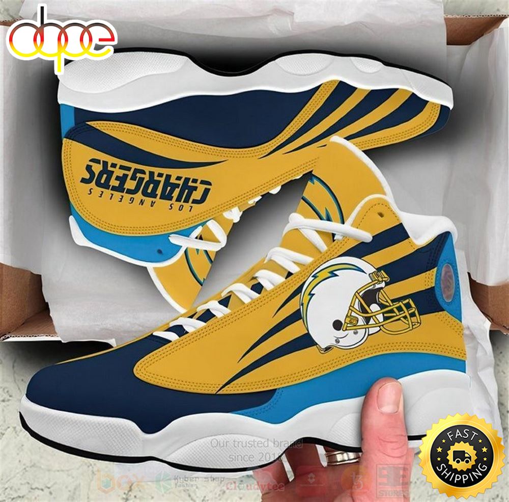 Sportswearmerch Los Angeles Chargers NFL Football AJ13 Sneakers Shoes For Men And Women
