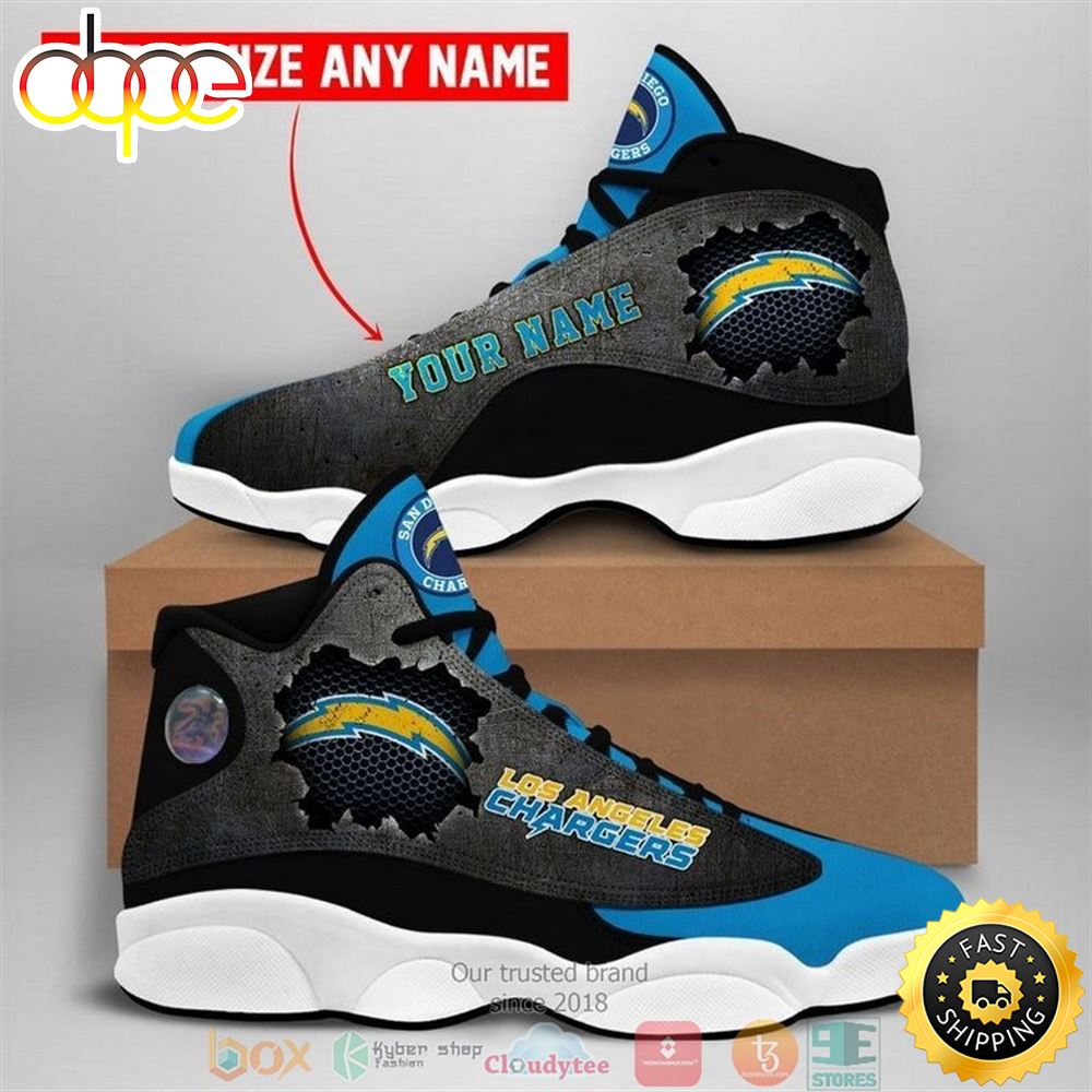 Sportswearmerch Los Angeles Chargers NFL Football AJ13 Sneakers Shoes For Men And Women