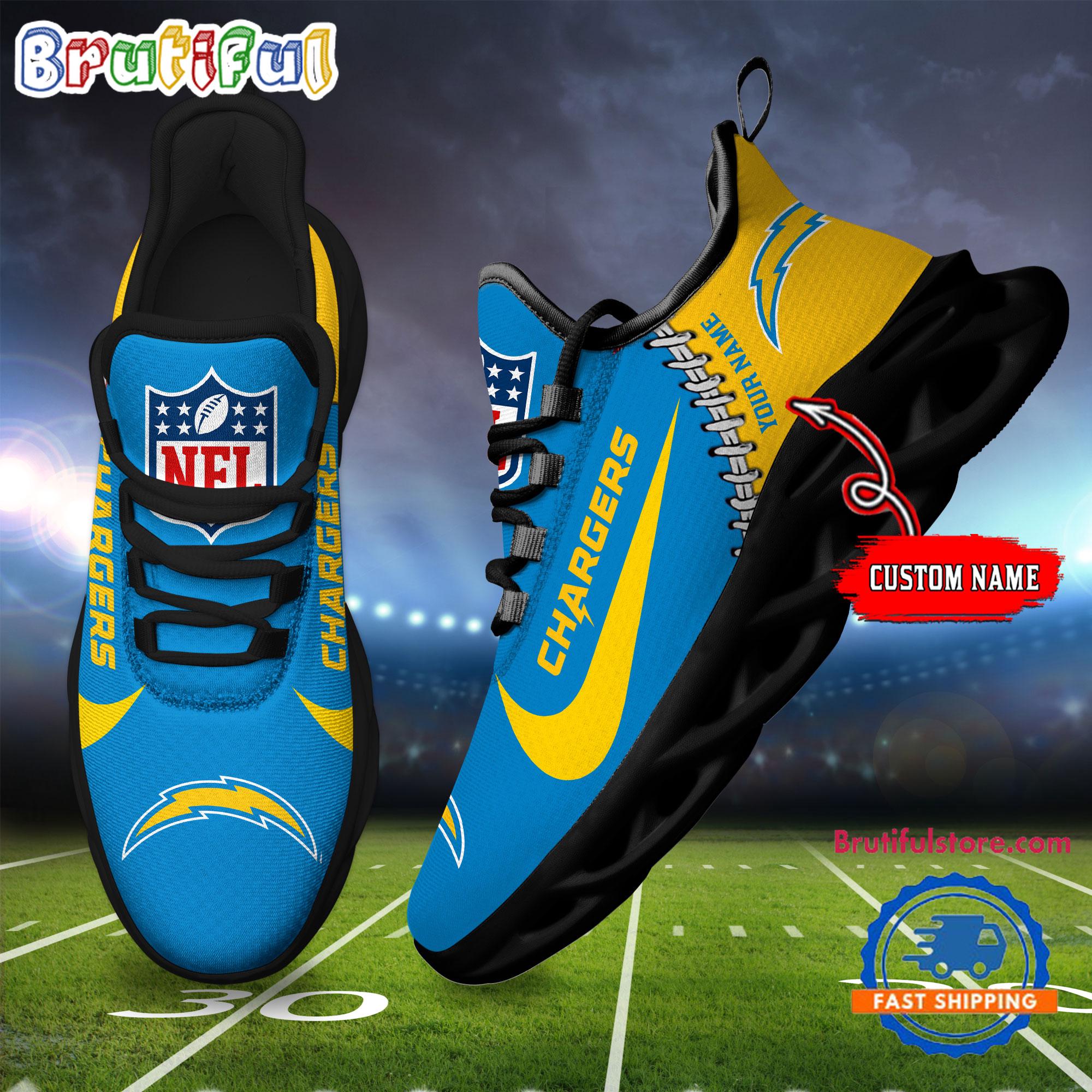 Sportswearmerch Los Angeles Chargers NFL Football New Season Sneaker Max Soul Shoes For Fan