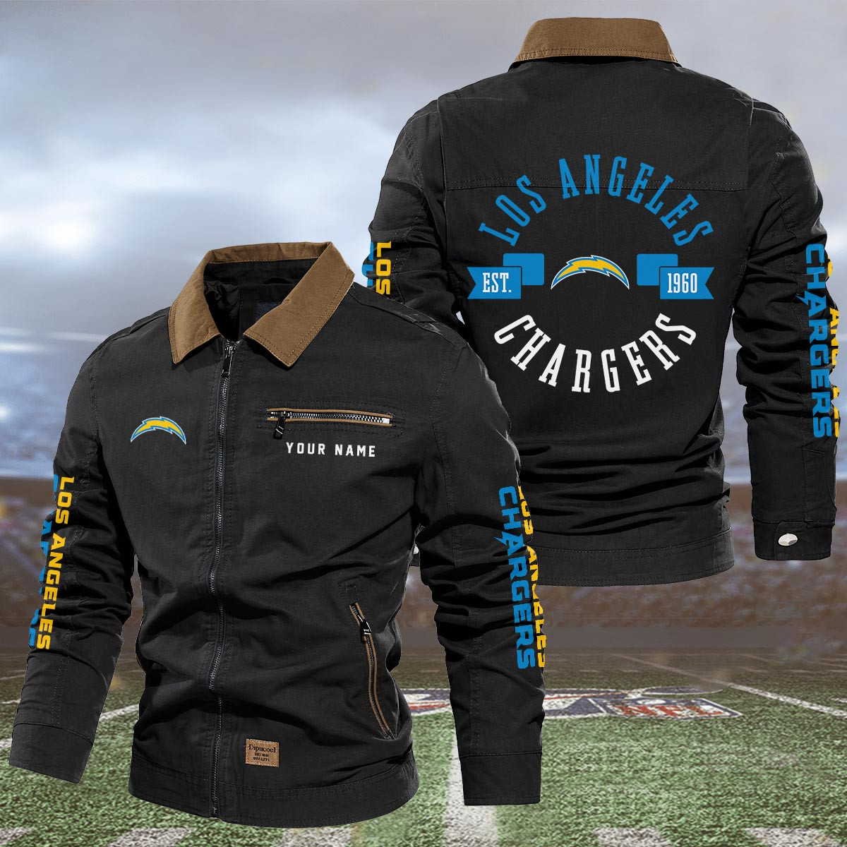 Sportswearmerch Los Angeles Chargers NFL Lapel Jacket For Fan