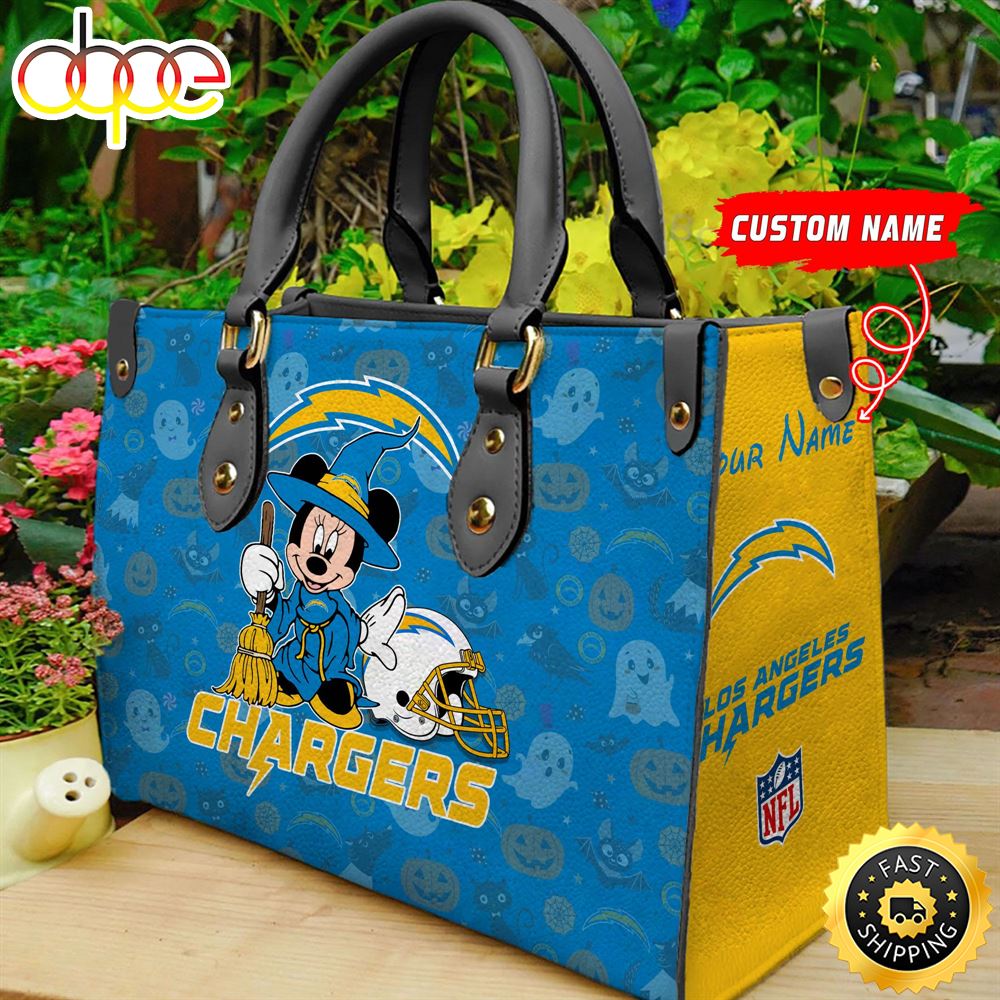 Sportswearmerch Los Angeles Chargers NFL Minnie Women Leather Hand Bag For Fan