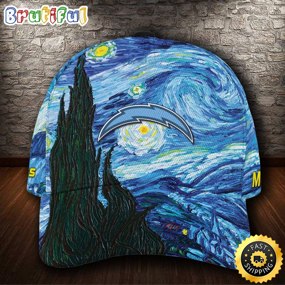 Sportswearmerch Los Angeles Chargers NFL Starry Night Van Gogh Classic Cap For Fan