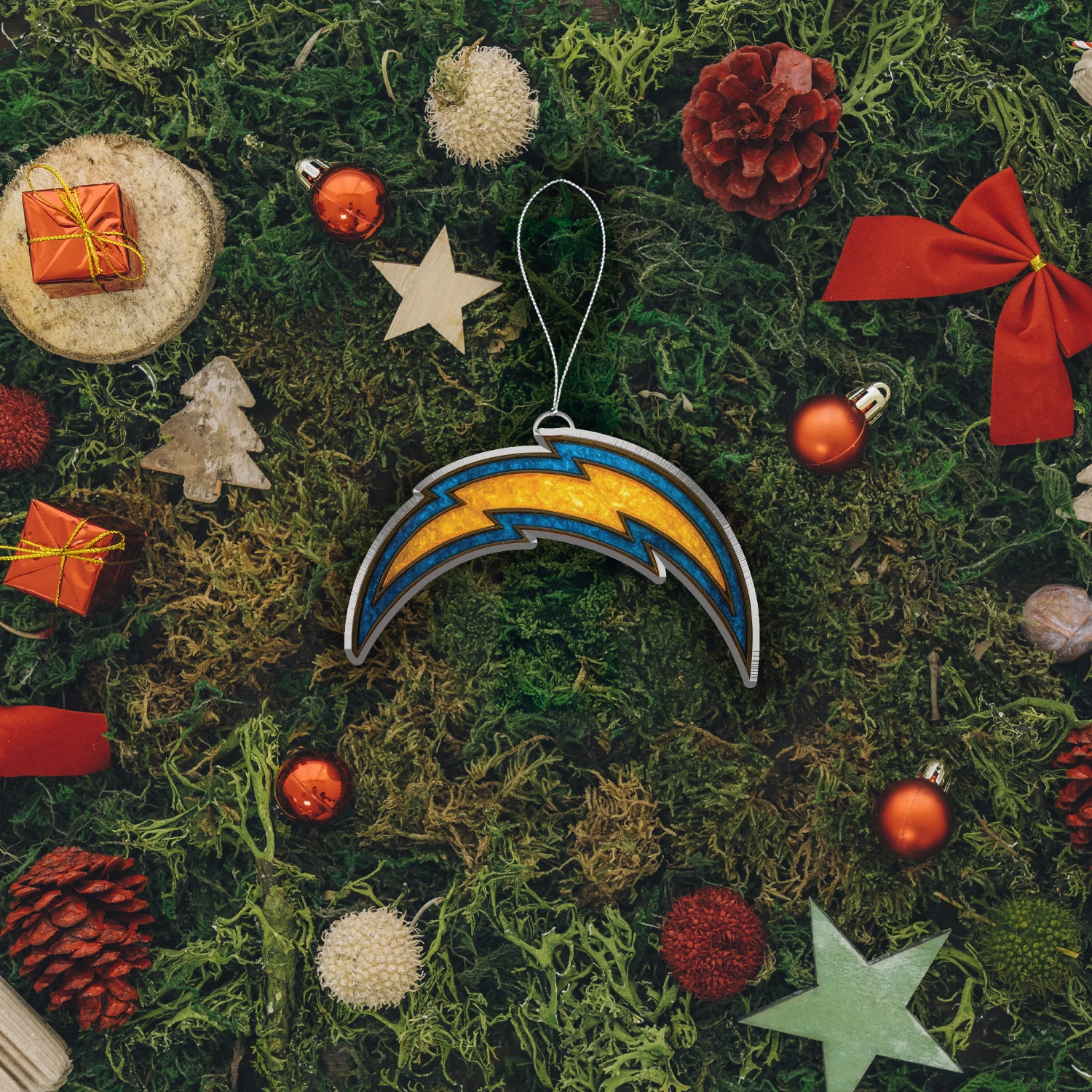 Sportswearmerch Los Angeles Chargers NFL x Christmas Acrylic Ornament Gift For Fans