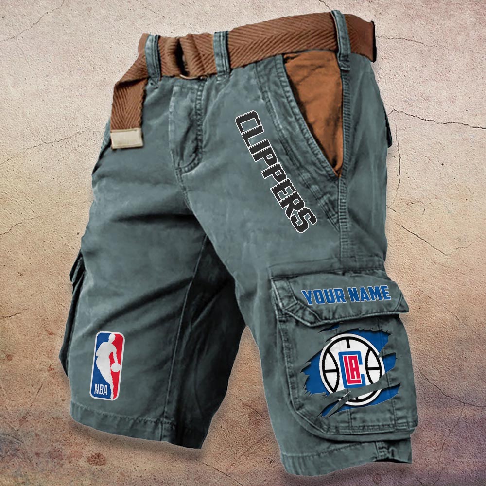 Sportswearmerch Los Angeles Clippers NBA Denim Short For Fan
