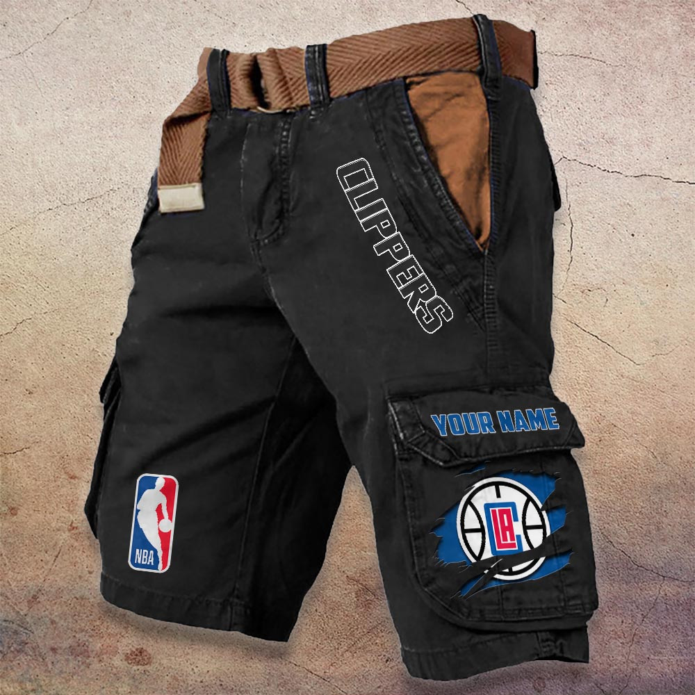 Sportswearmerch Los Angeles Clippers NBA Denim Short For Fan