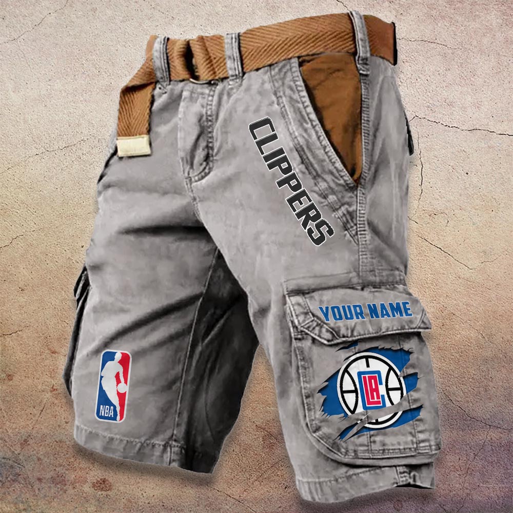 Sportswearmerch Los Angeles Clippers NBA Denim Short For Fan