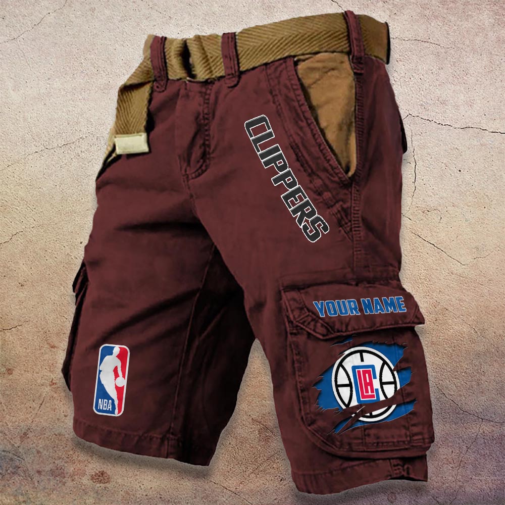 Sportswearmerch Los Angeles Clippers NBA Denim Short For Fan