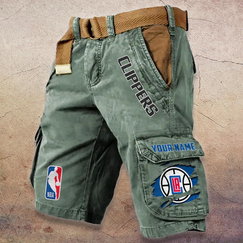 Sportswearmerch Los Angeles Clippers NBA Denim Short For Fan