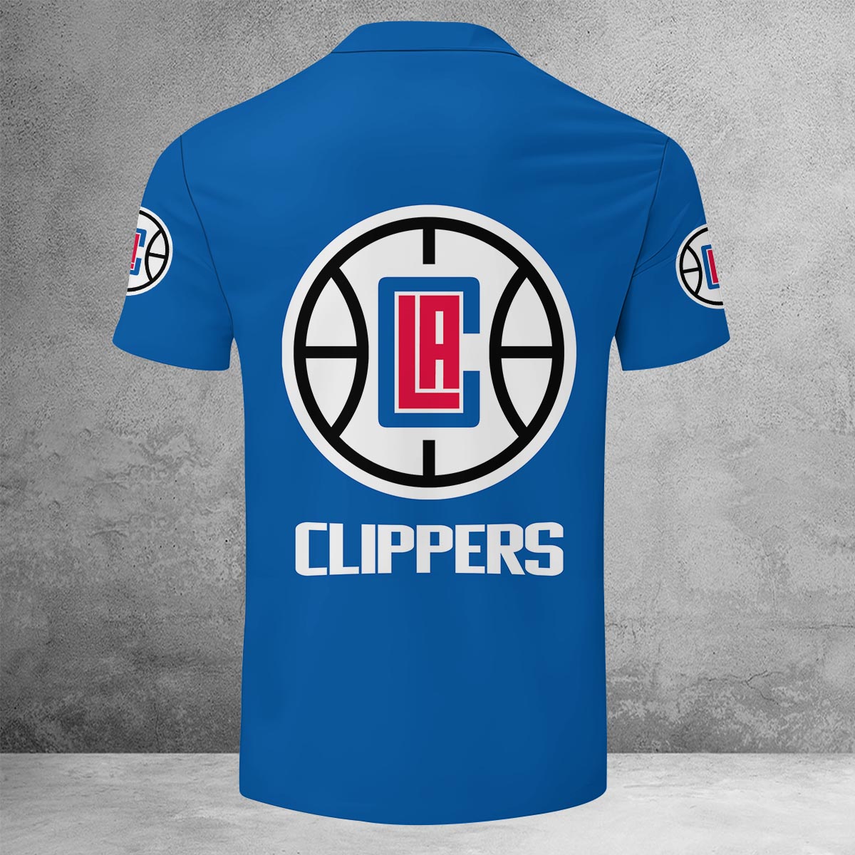 Sportswearmerch Los Angeles Clippers NBA Lapel Zip Polo Shirt For Fan