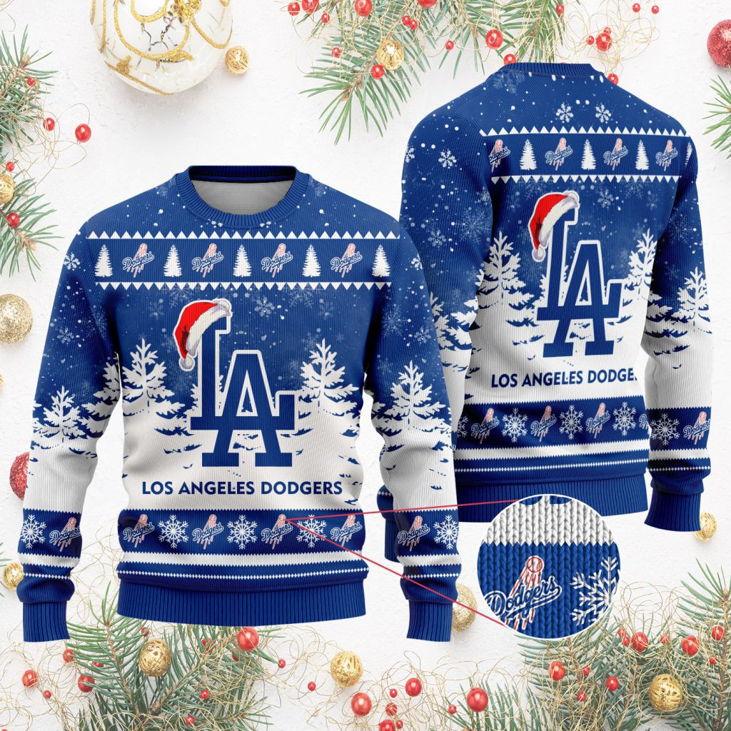 Sportswearmerch Los Angeles Dodgers MLB Funny Christmas Ugly Sweater For Fans
