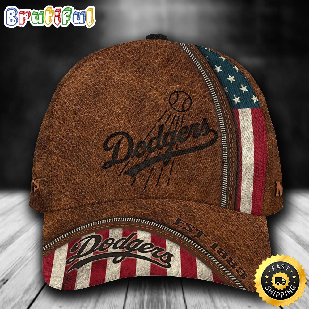 Sportswearmerch Los Angeles Dodgers MLB USA Flag Classic Cap For Fan