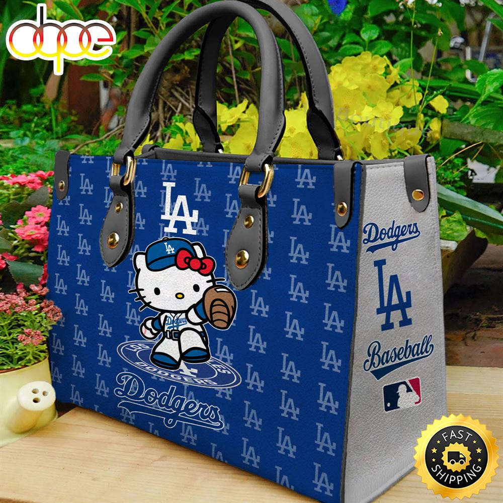 Sportswearmerch Los Angeles Dodgers MLB x Kitty Women Leather Hand Bag For Fan