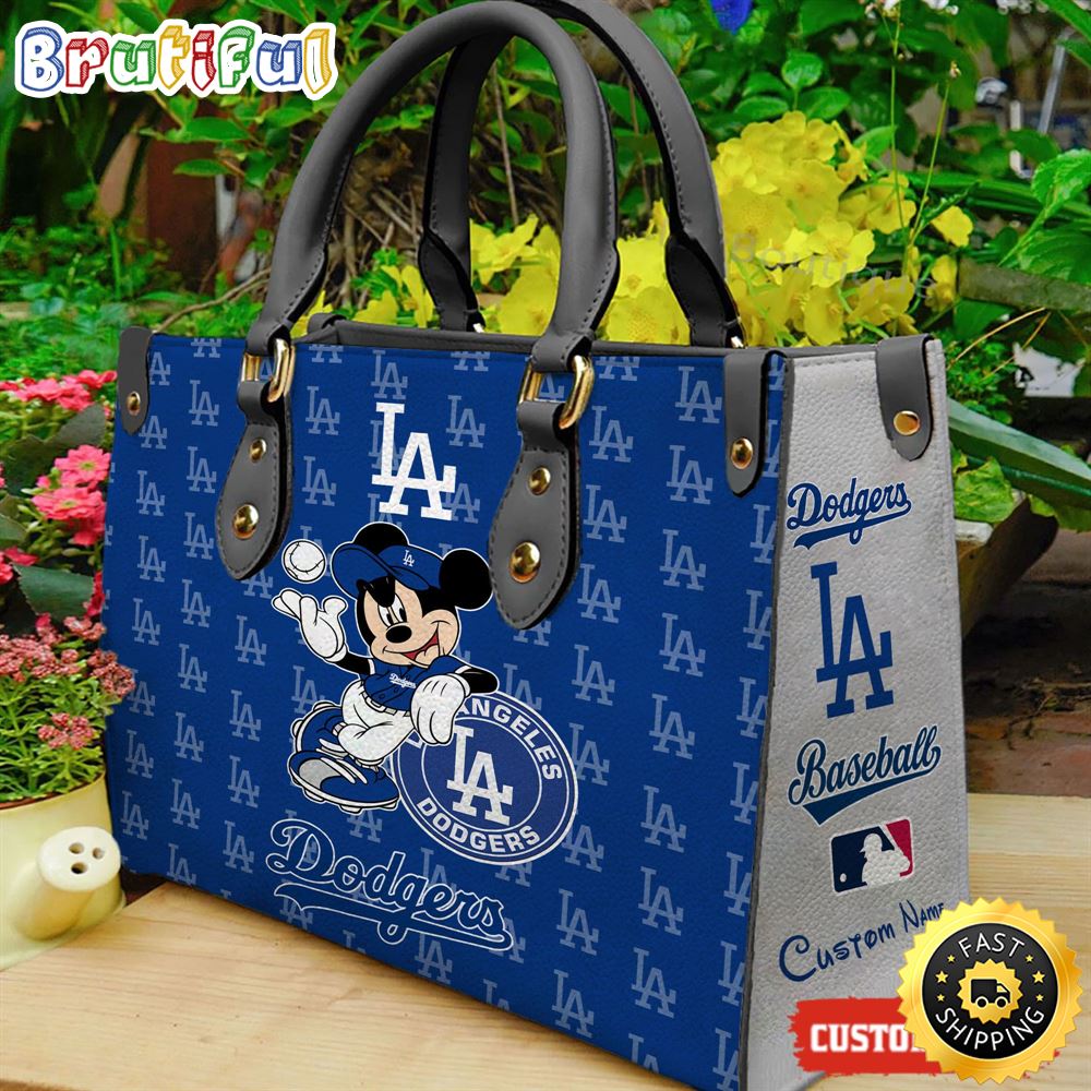 Sportswearmerch Los Angeles Dodgers MLB x Mickey Leather Handbag For Fan