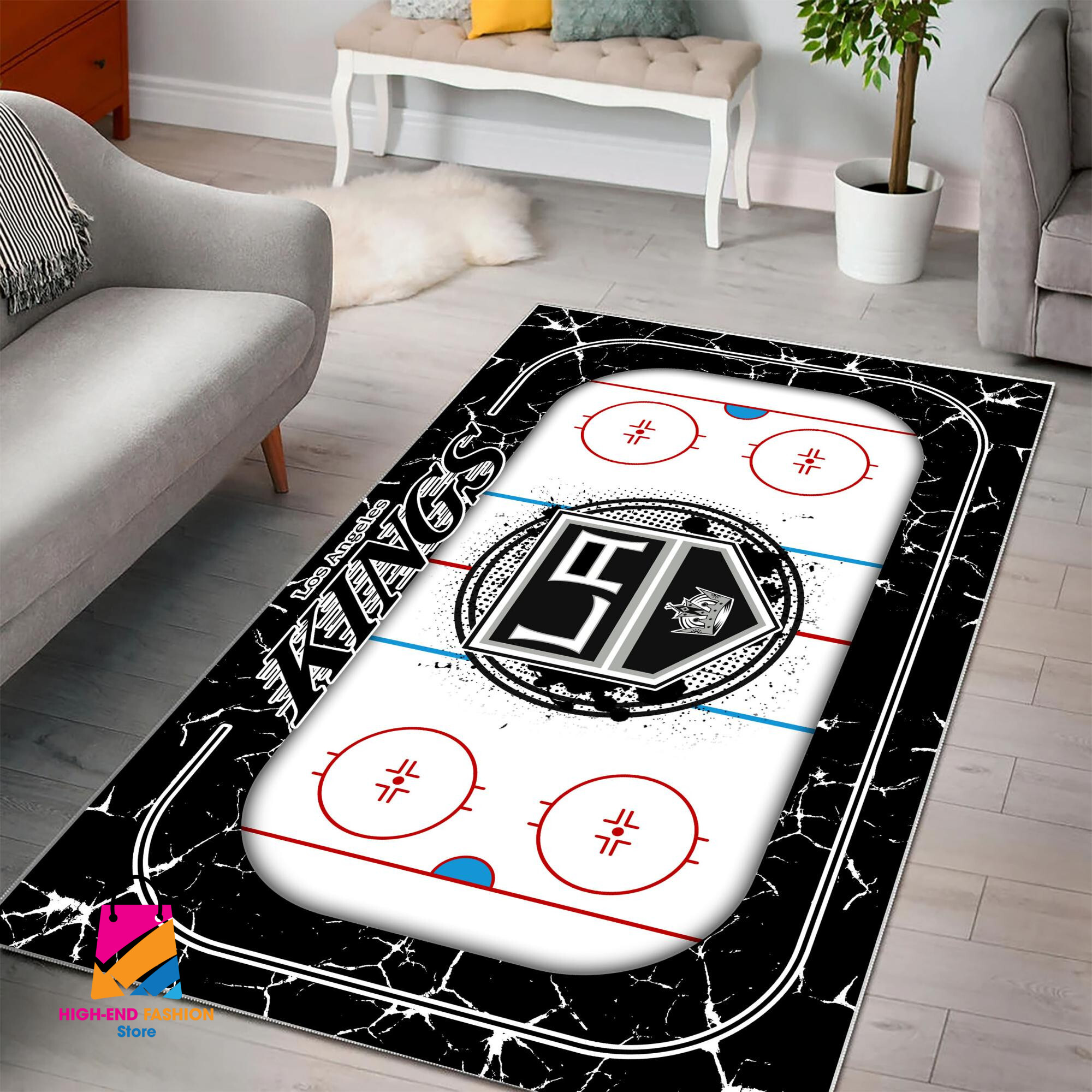 Sportswearmerch Los Angeles Kings NHL Area Rug For Fan