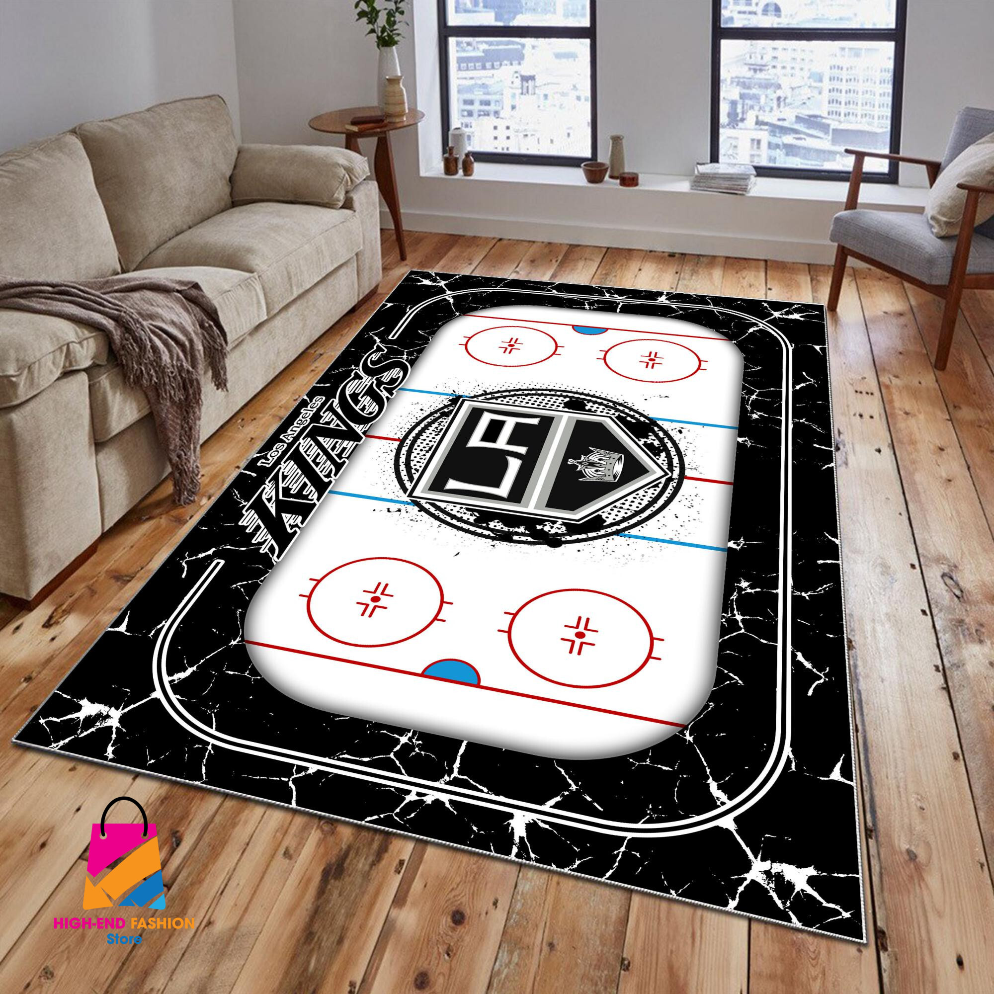 Sportswearmerch Los Angeles Kings NHL Area Rug For Fan