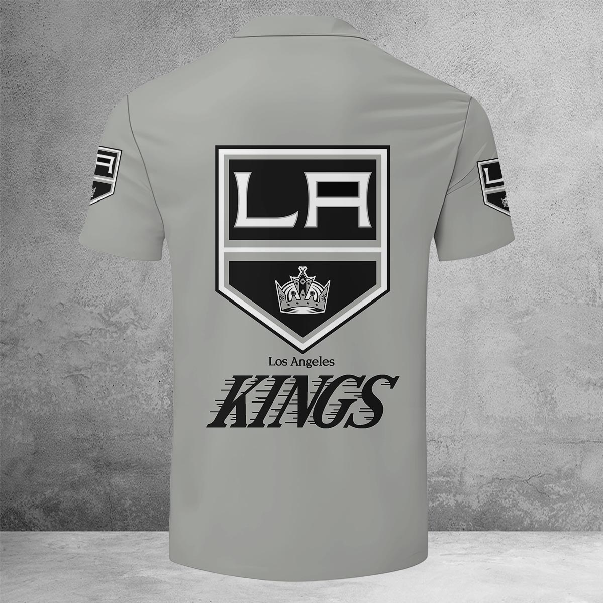 Sportswearmerch Los Angeles Kings NHL Lapel Zip Polo Shirt For Fan